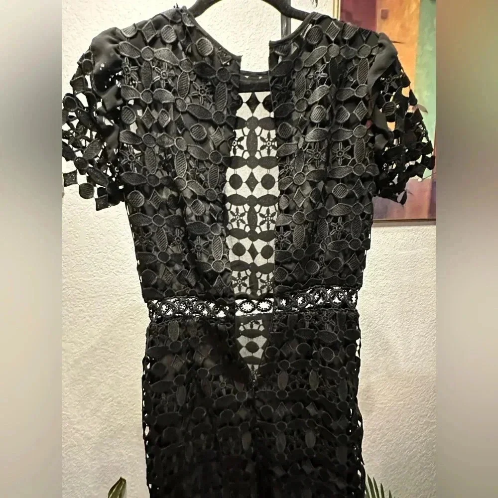 Michael Kors geometric floral lace dress size 0